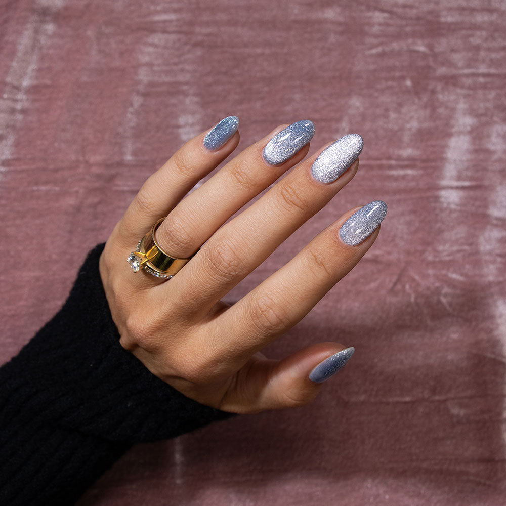 Gelous Velvet Sky gel nail polish - photographed in New Zealand on model