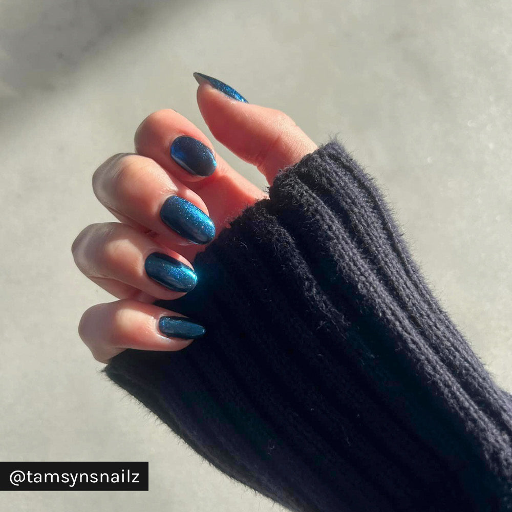 Gelous Blue Mirror Chrome Powder - Instagram Photo