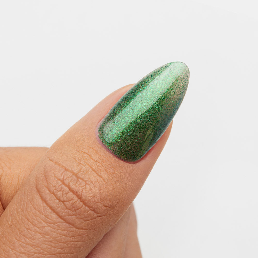 Gelous Fantasy Green Fairy gel nail polish swatch - photographed in New Zealand