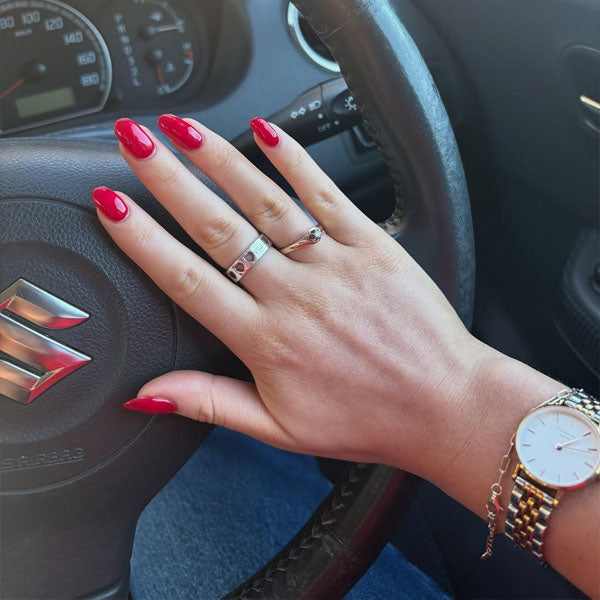 Red gel nail polish - Gelous customer photo from Instagram