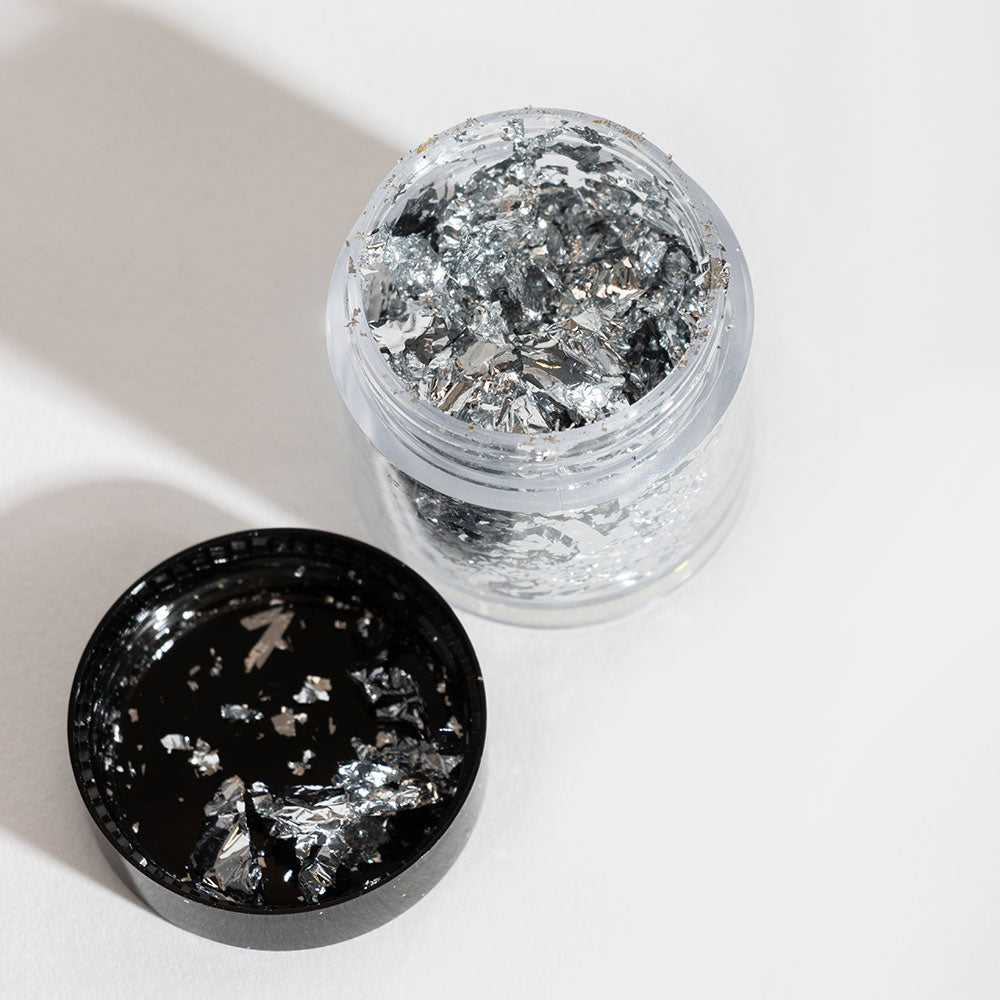 Gelous Silver Leaf Nail Art product photo - photographed in New Zealand