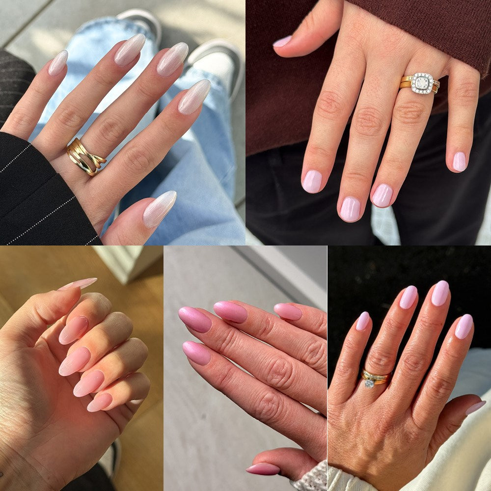 Gelous gel nail polish Love Notes Polish Pack- photographed in New Zealand on model