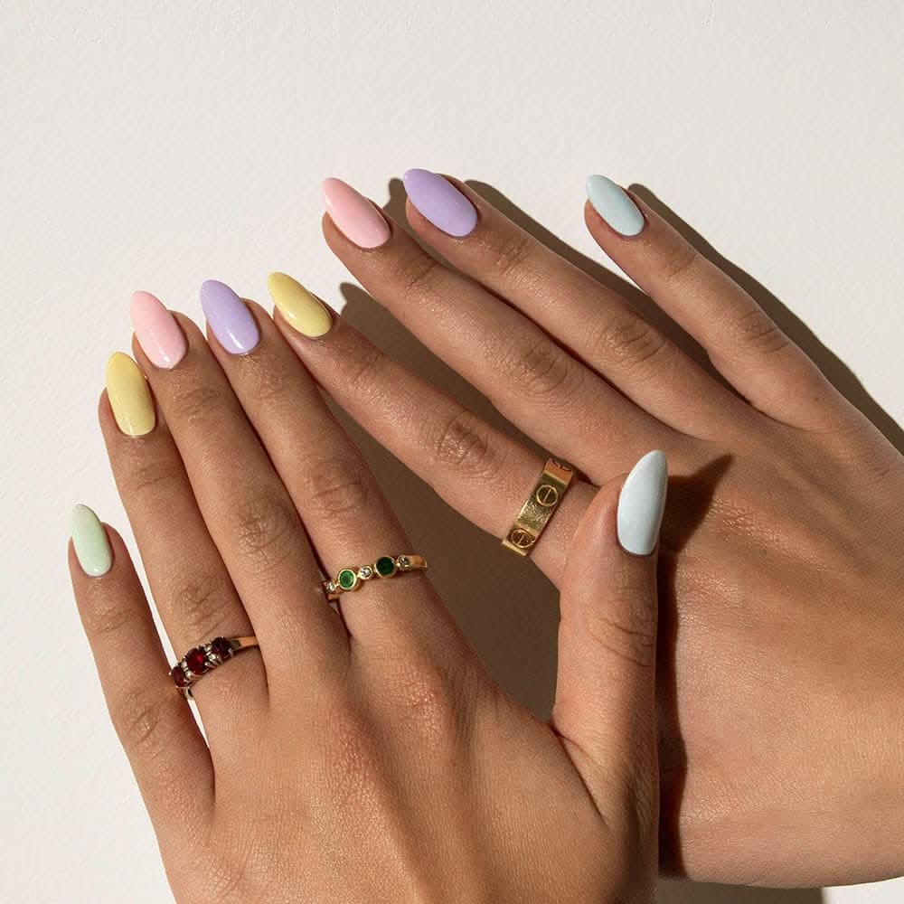 Gelous gel nail polish Pastels Ultimate Starter Kit - photographed in New Zealand on model
