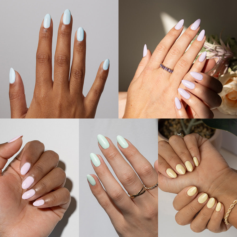 Gelous gel nail polish Pastels Ultimate Starter Kit - photographed in New Zealand on models