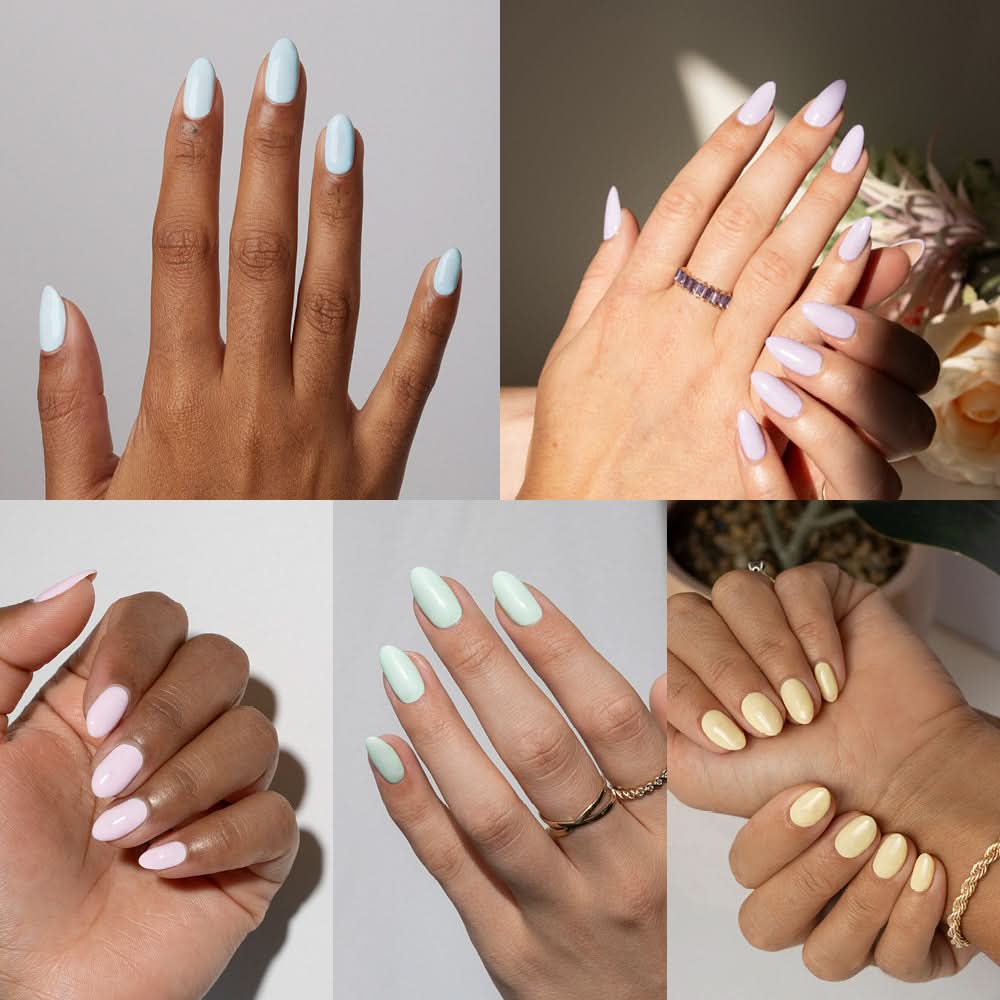 Gelous gel nail polish Pastels Ultimate Starter Kit - photographed in New Zealand on models