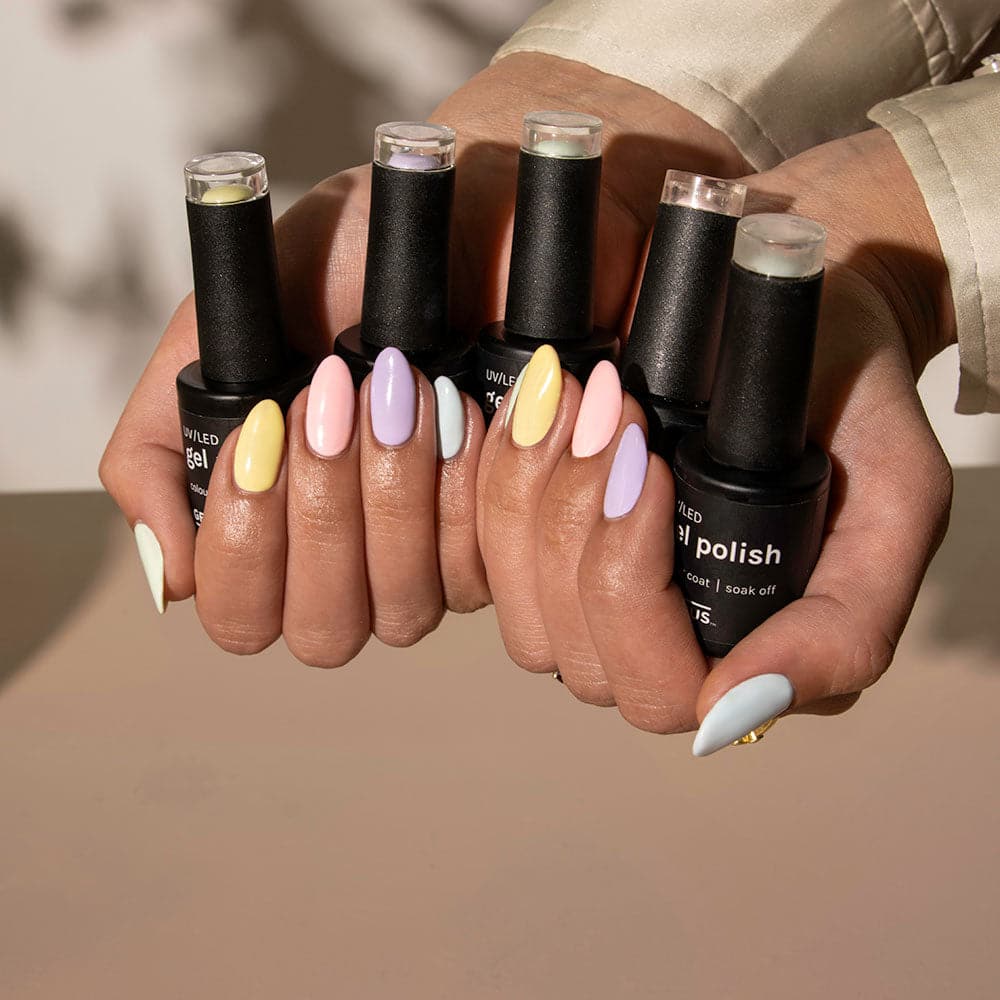 Gelous gel nail polish Pastels Ultimate Starter Kit - photographed in New Zealand on model