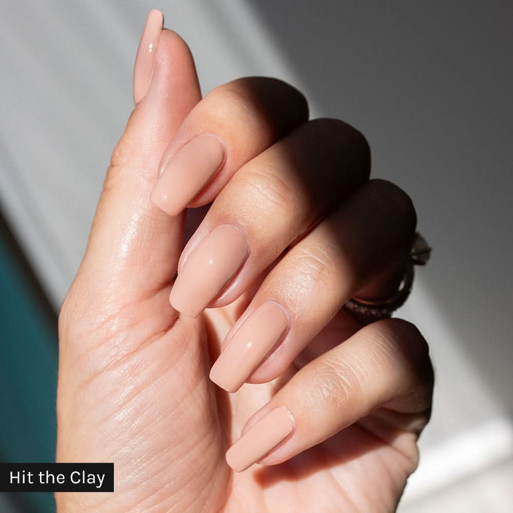 Gelous gel nail polish Hit the Clay Starter Kit with Red Sass - photographed in New Zealand