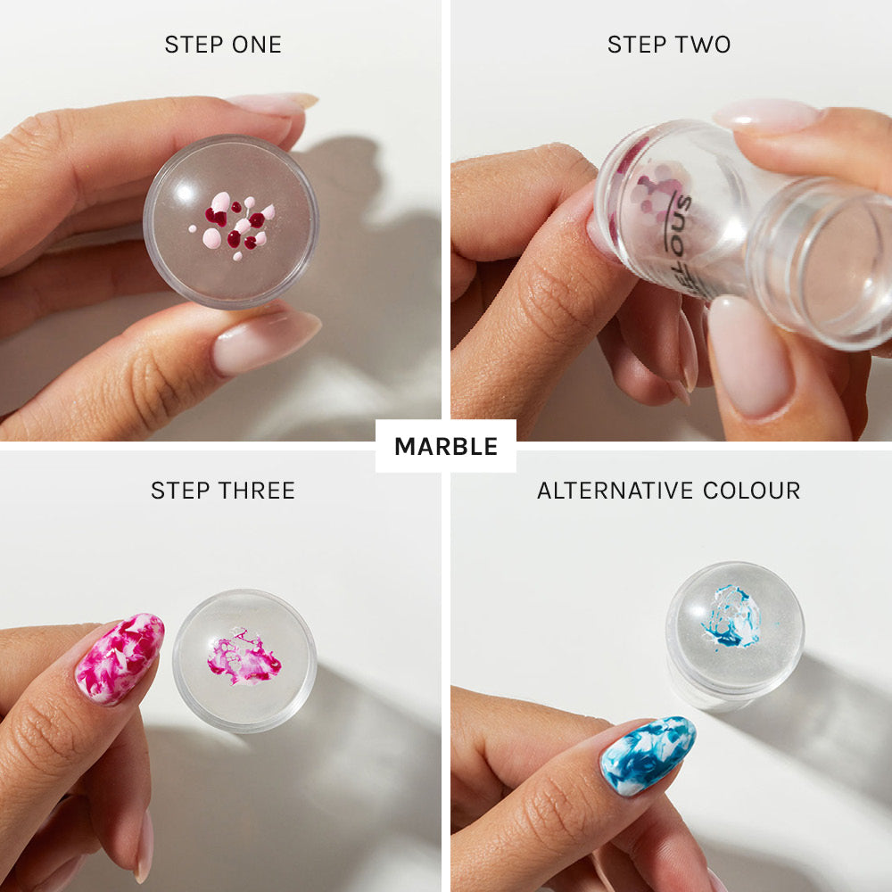 Gelous Silicone Nail Stamper for Marble Nail Art - photographed in New Zealand