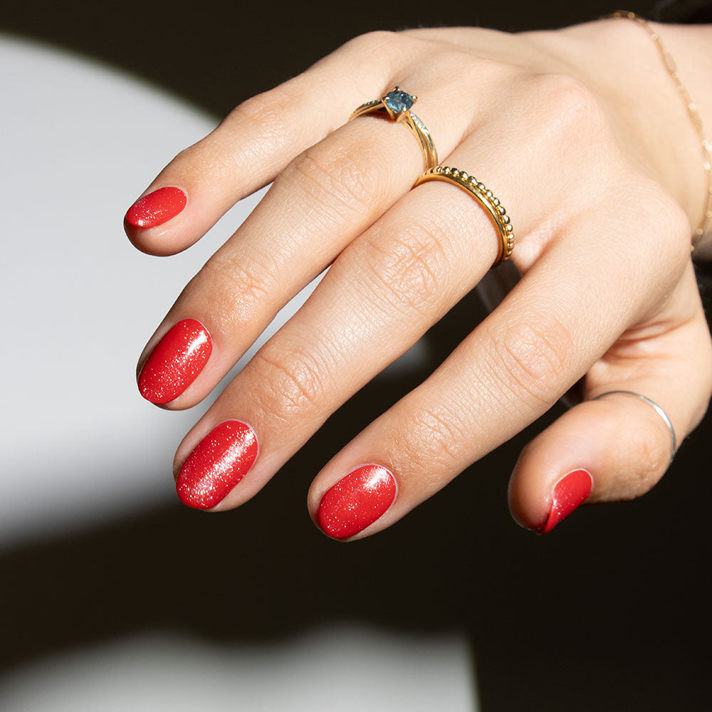 Gelous Shimmer Top Coat gel nail polish swatch - photographed in New Zealand