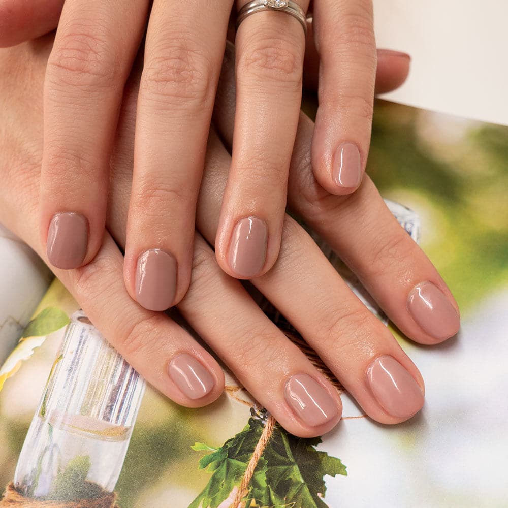 Gelous Hit the Clay gel nail polish - photographed in New Zealand on model