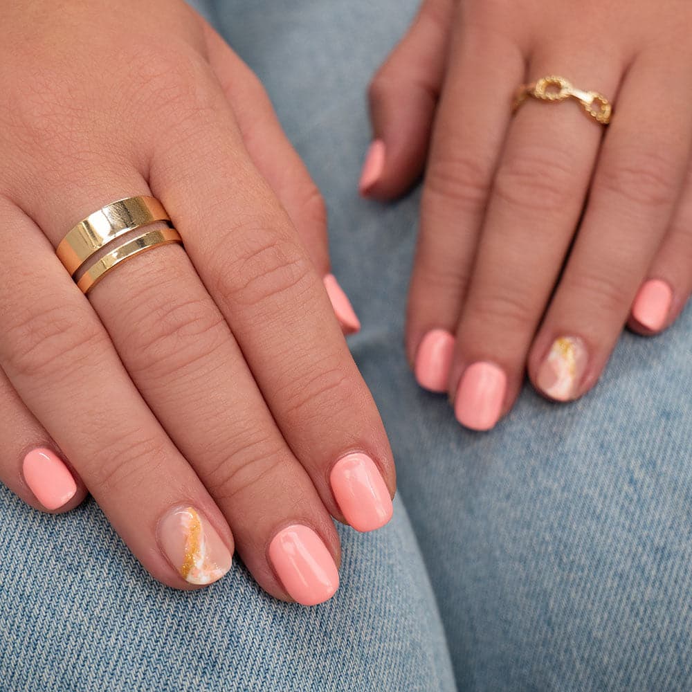 Gelous Tropic Like It's Hot gel nail polish - photographed in New Zealand on model