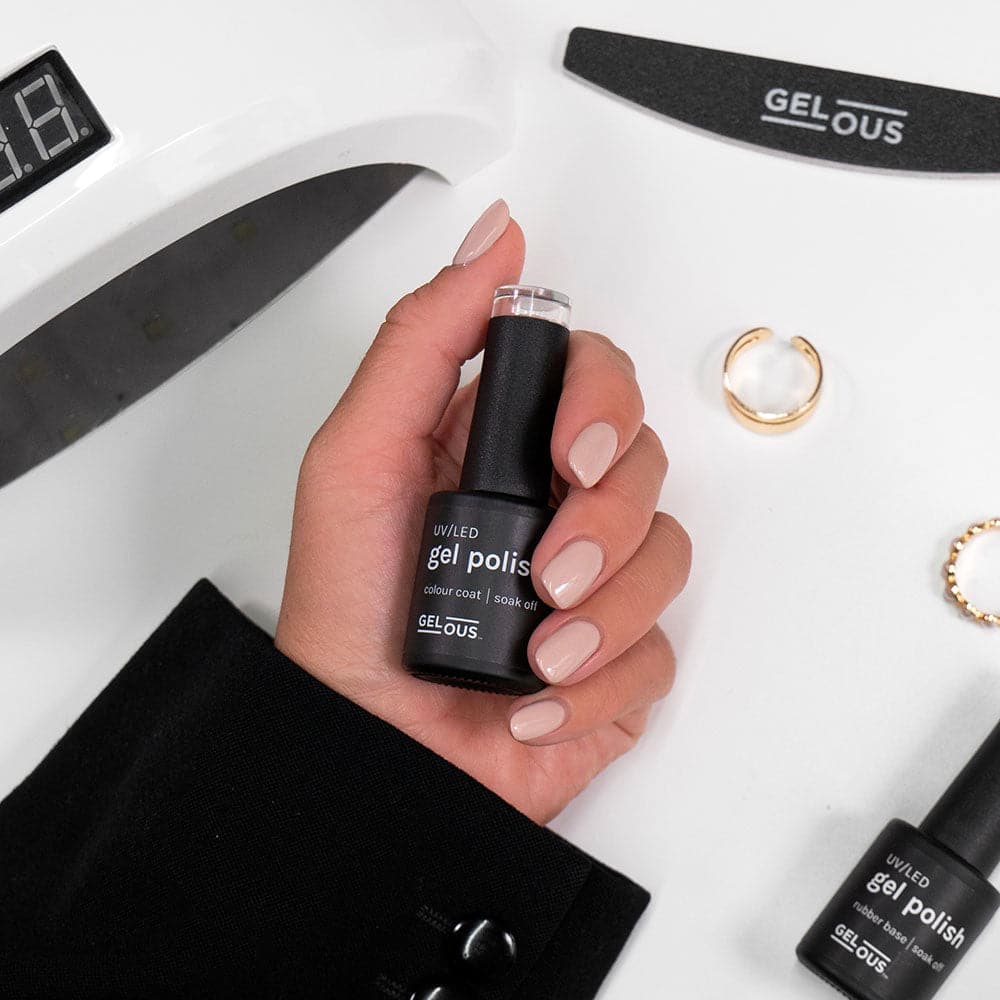 Gelous That's the Clay It Is gel nail polish - photographed in New Zealand on model