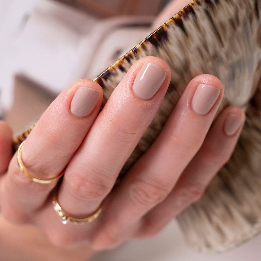 Gelous That's the Clay It Is gel nail polish - photographed in New Zealand on model