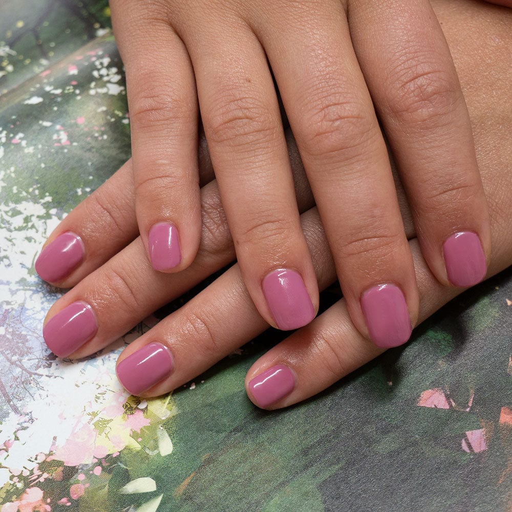 Gelous Vintage Rose gel nail polish - photographed in New Zealand on model
