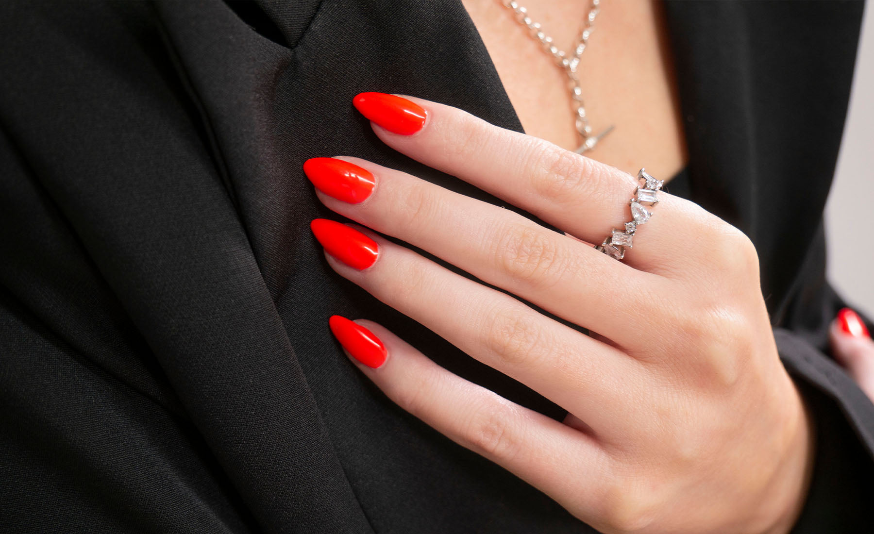 Gelous Lady in Red gel nail polish - photographed in New Zealand on model