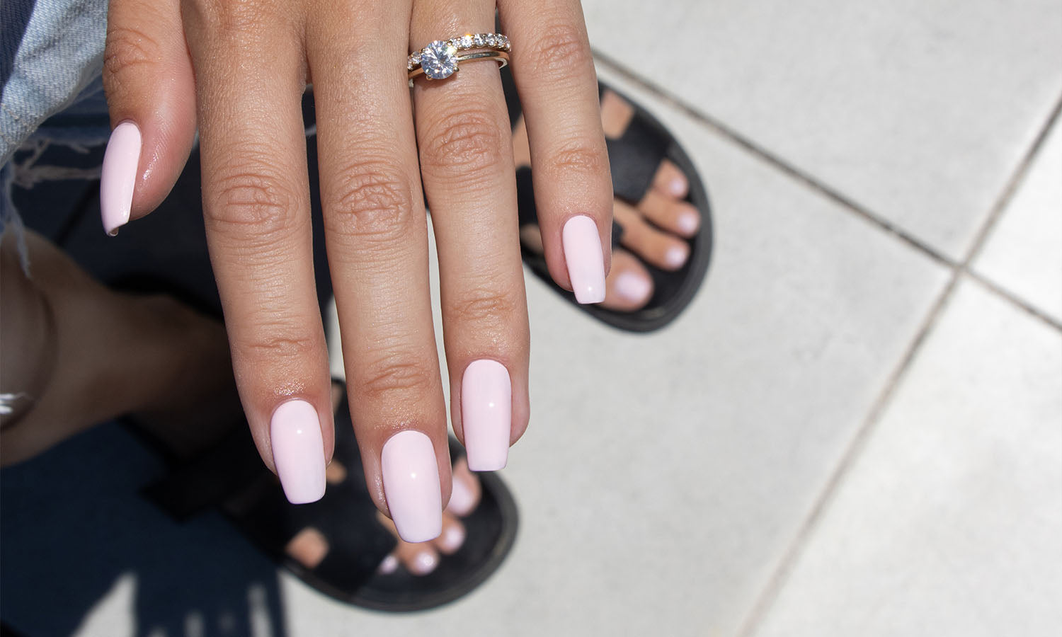 Gelous pink gel nail polish - photographed in New Zealand on model