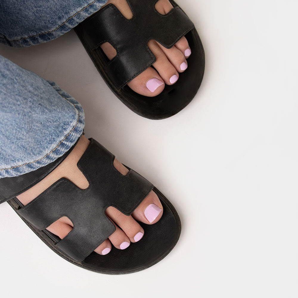 Gelous Pastel Pink 3-in-1 pedicure polish - photographed in New Zealand on model