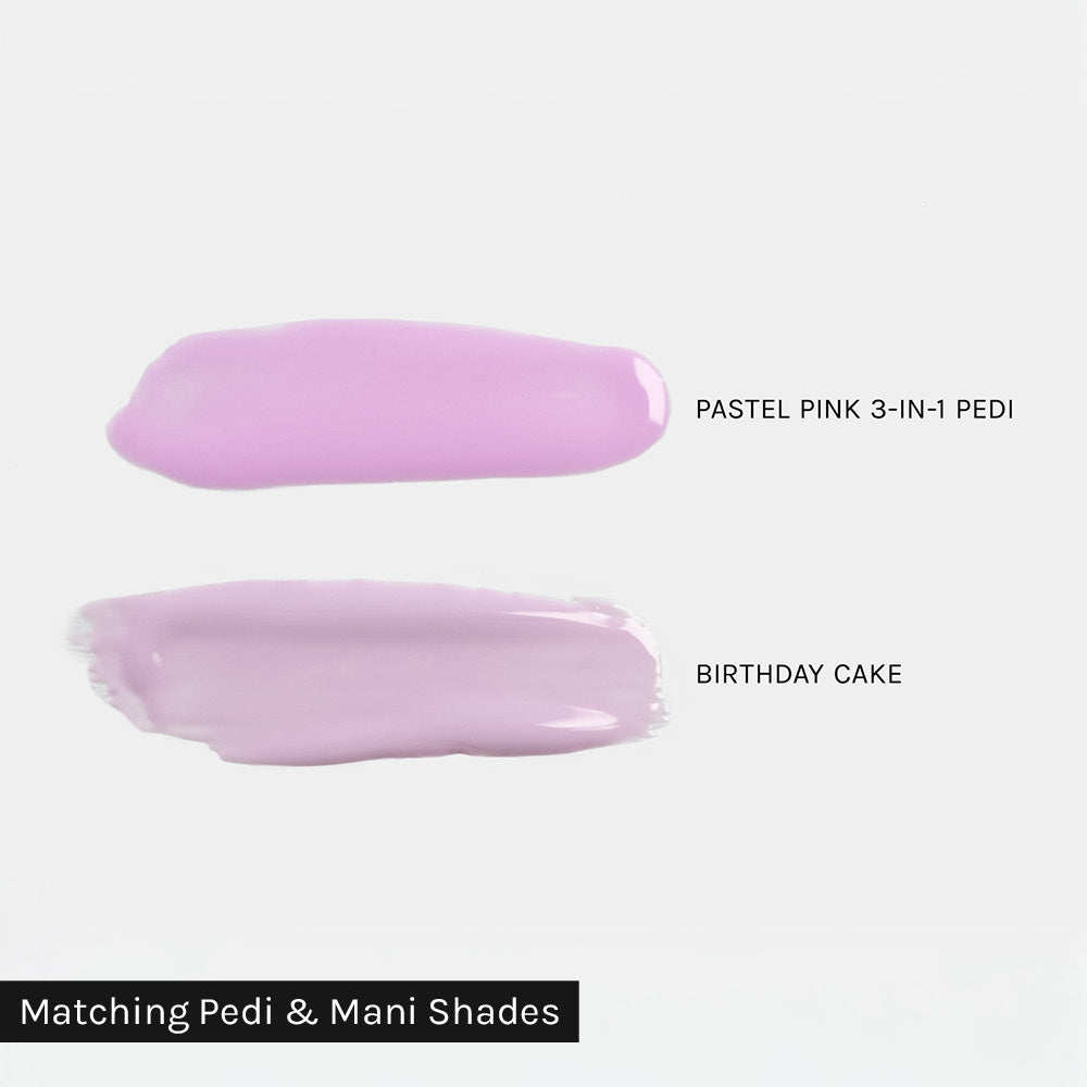 Gelous Pastel Pink 3-in-1 gel nail polish comparison - photographed in New Zealand