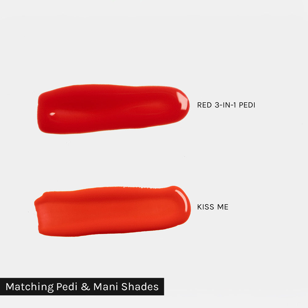 Gelous Red 3-in-1 gel nail polish comparison - photographed in New Zealand