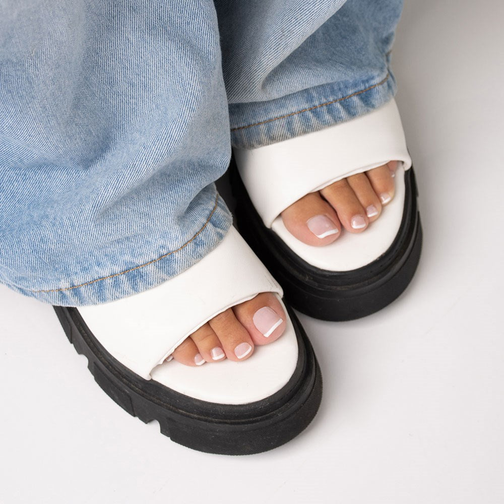 Gelous Sheer Pink 3-in-1 pedicure polish - photographed in New Zealand on model