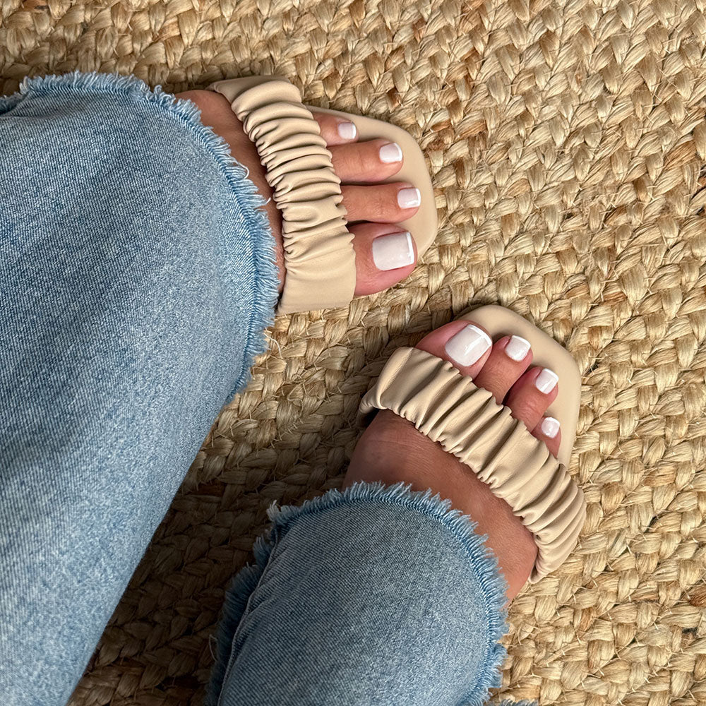 Gelous Sheer White 3-in-1 pedicure polish - photographed in New Zealand on model