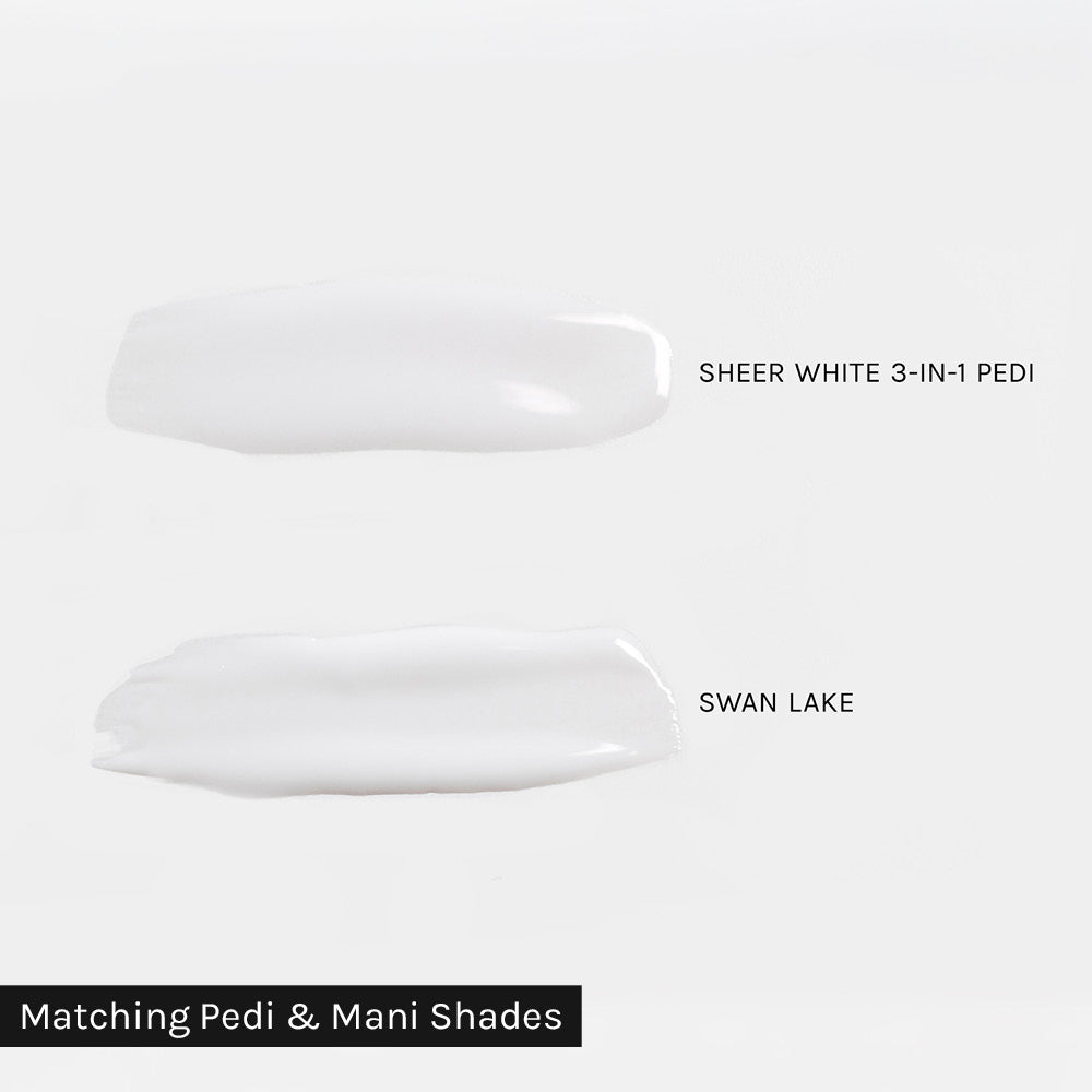 Gelous Sheer White 3-in-1 gel nail polish comparison - photographed in New Zealand