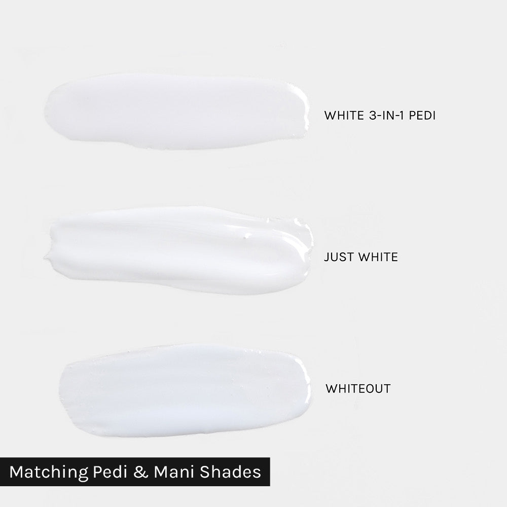 Gelous White 3-in-1 gel nail polish comparison - photographed in New Zealand