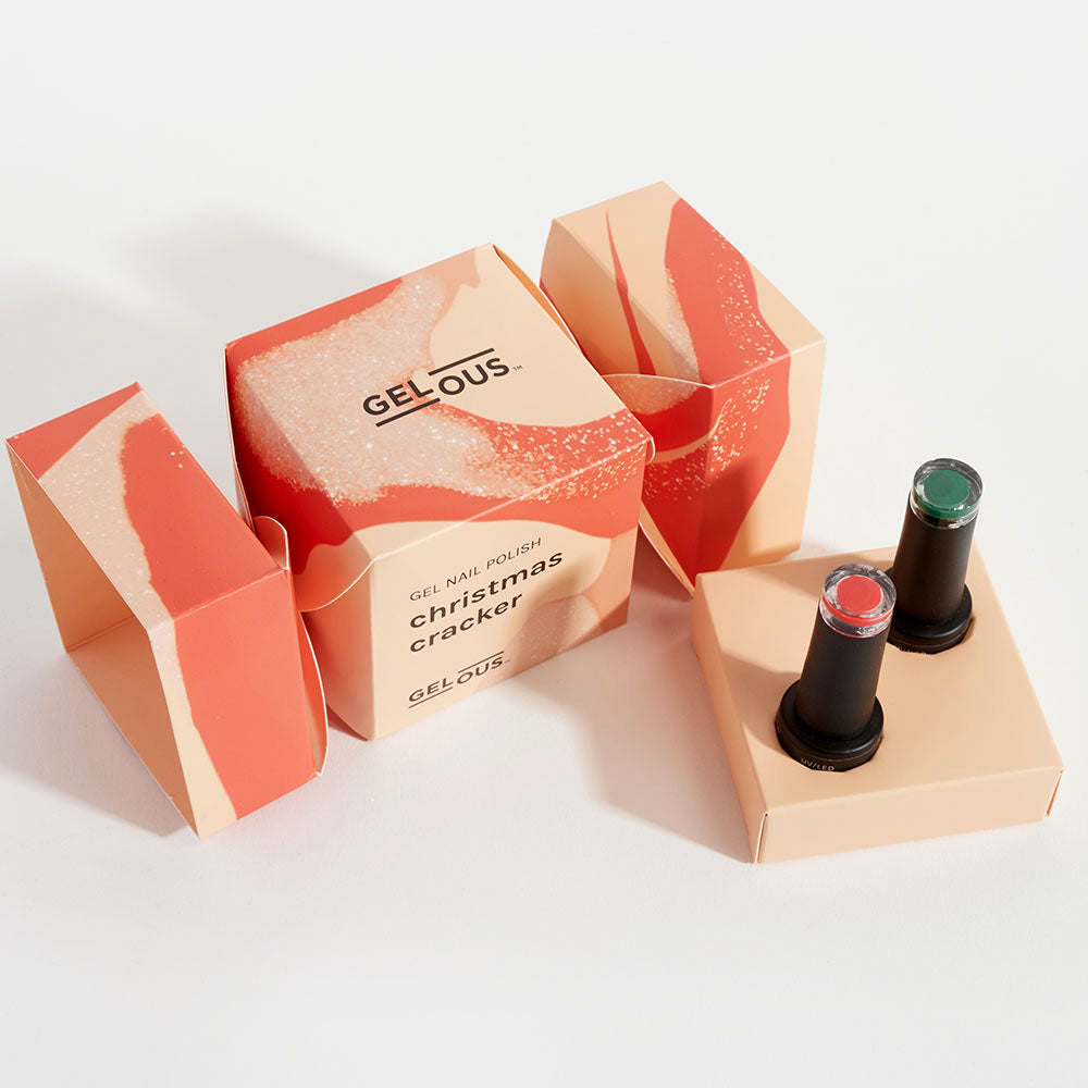 Gelous gel nail polish Christmas Cracker: Classic Gel Polish Duo - photographed in New Zealand