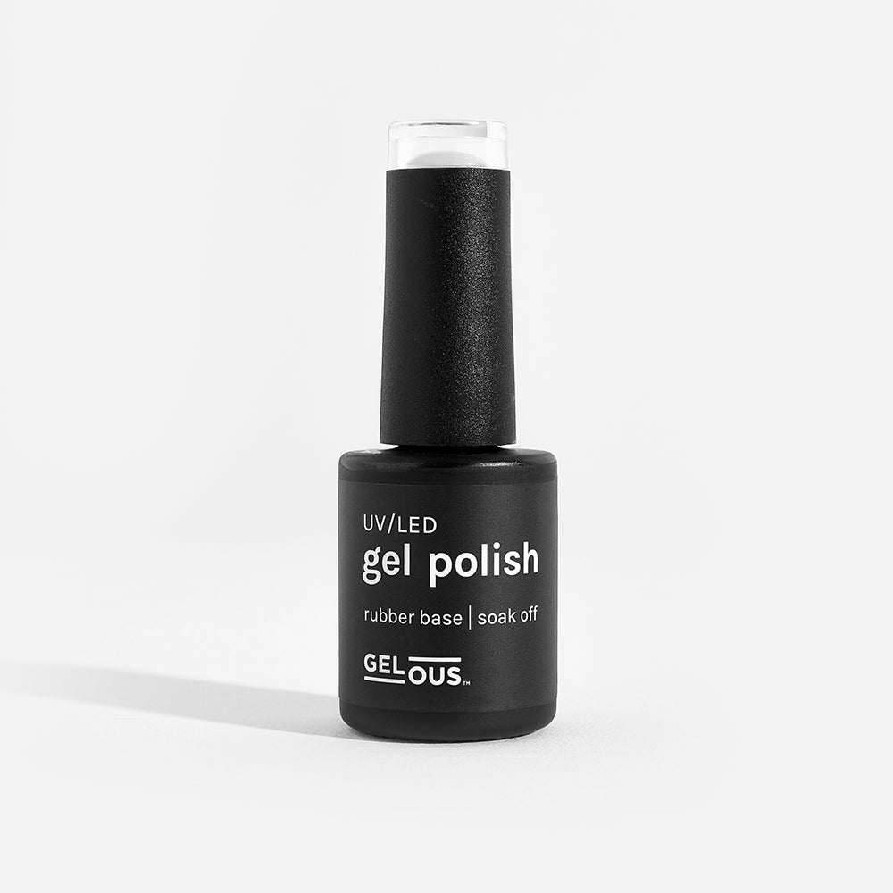 Gelous White Rubber Base Coat gel nail polish swatch - photographed in New Zealand