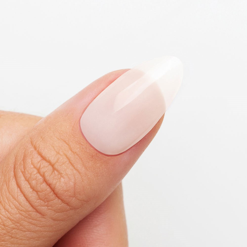 Gelous Bare Builder in a Bottle (BIAB) gel nail polish on model - photographed in New Zealand