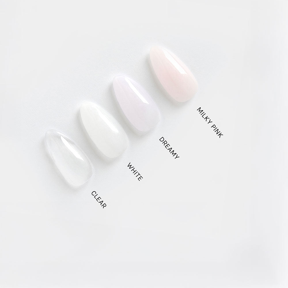 Gelous Clear Builder in a Bottle (BIAB) gel nail polish comparison - photographed in New Zealand
