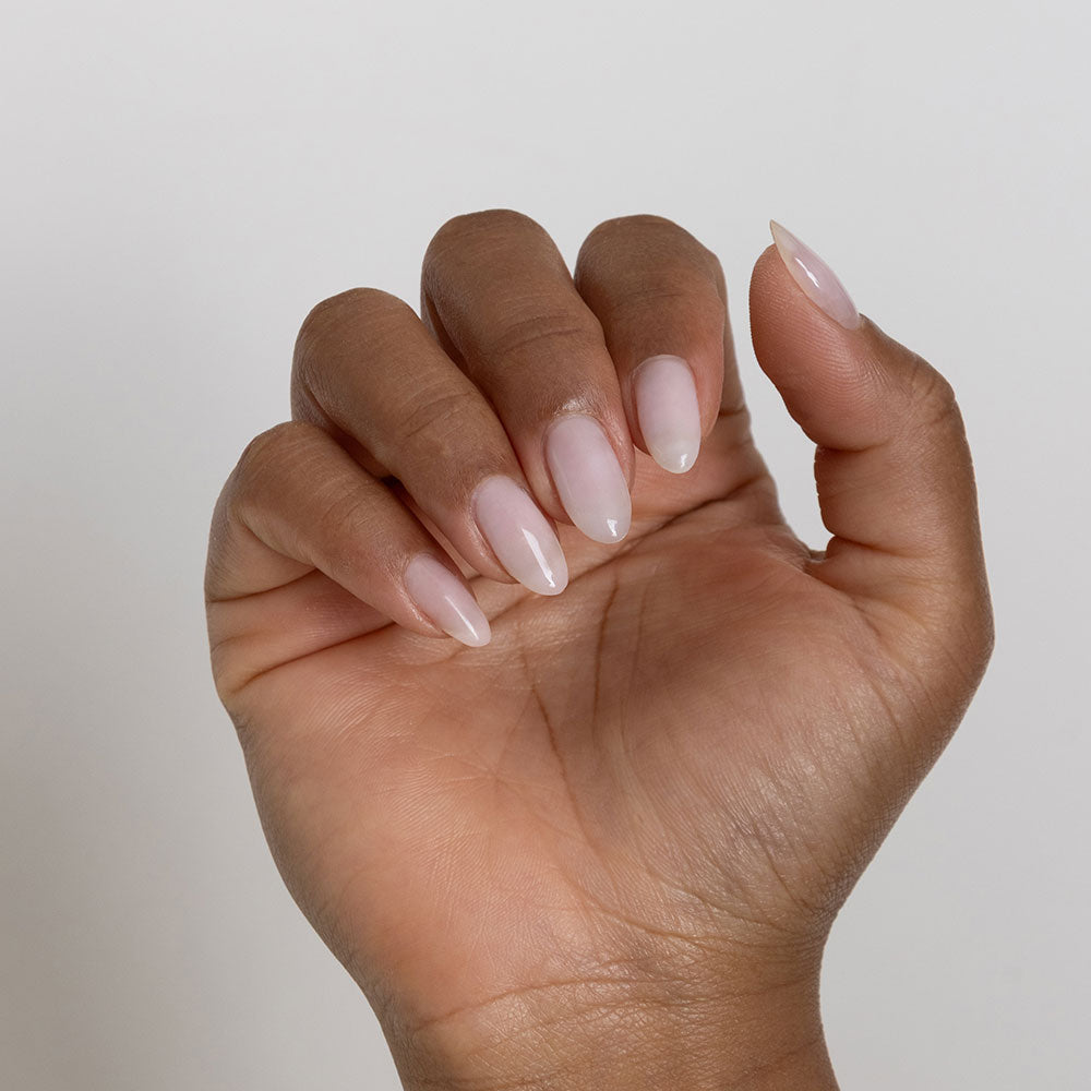 Gelous Dreamy Builder in a Bottle (BIAB) gel nail polish on model - photographed in New Zealand