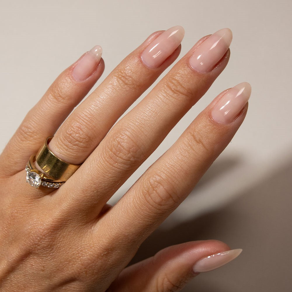 Gelous Nude Builder Gel HEMA & TPO Free gel nail polish - photographed in New Zealand on model