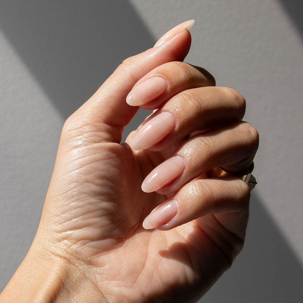 Gelous Nude Builder Gel HEMA & TPO Free gel nail polish - photographed in New Zealand on model