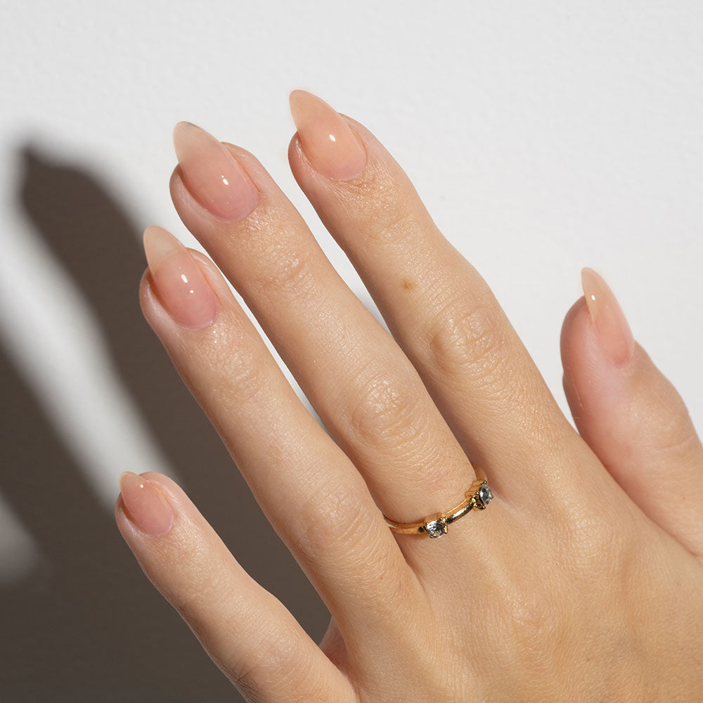 Gelou Builder Gel (BIAB) gel nail polish on model - photographed in New Zealand