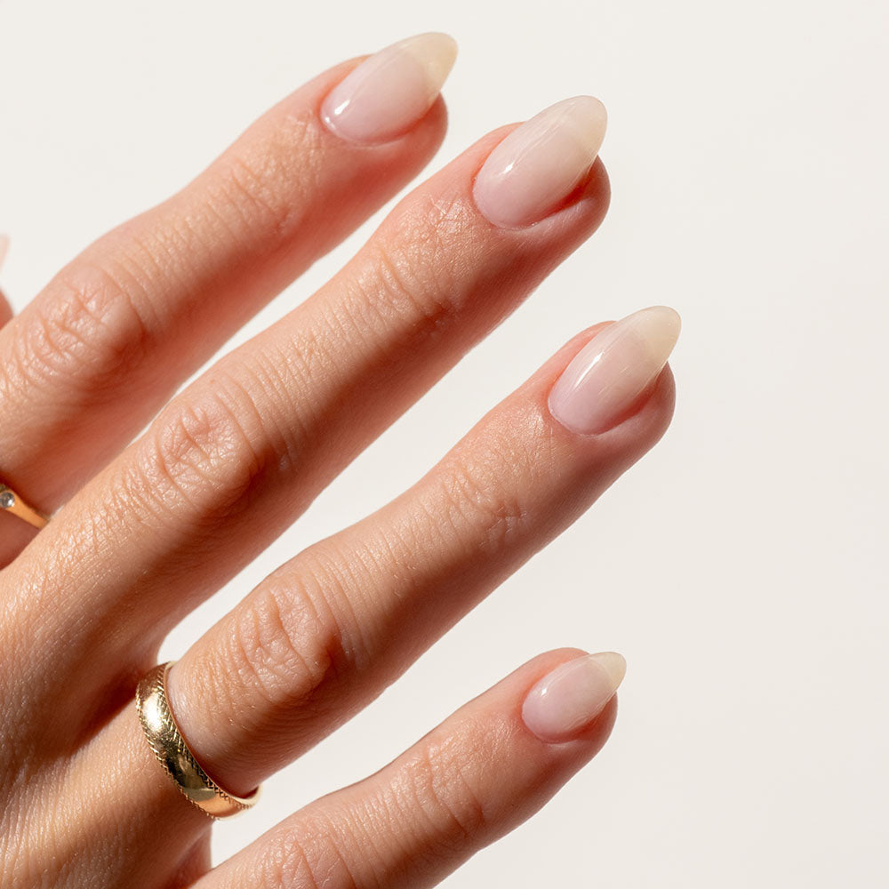 Gelous Builder Gel (BIAB) gel nail polish on model - photographed in New Zealand