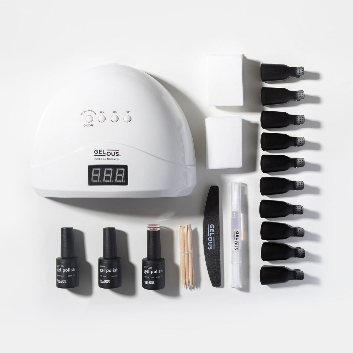 Gelous HEMA & TPO-Free Starter Gel Manicure Kit Flat Lay - Photographed in New Zealand