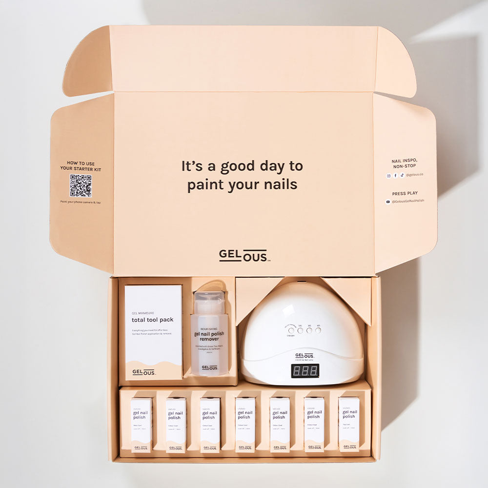 Gelous Ultimate Gel Manicure Kit Flat Lay - Photographed in New Zealand