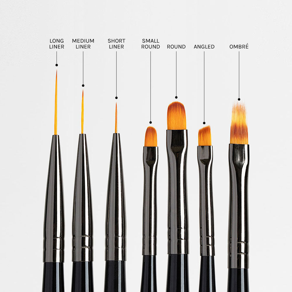 Nail Art Brush collection product photo - photographed in New Zealand