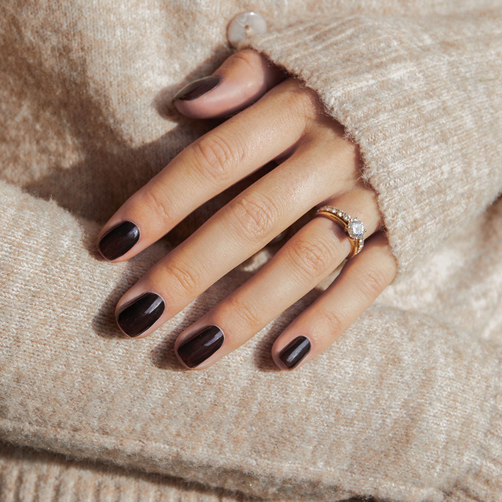 Gelous Chestnut gel nail polish - photographed in New Zealand on model