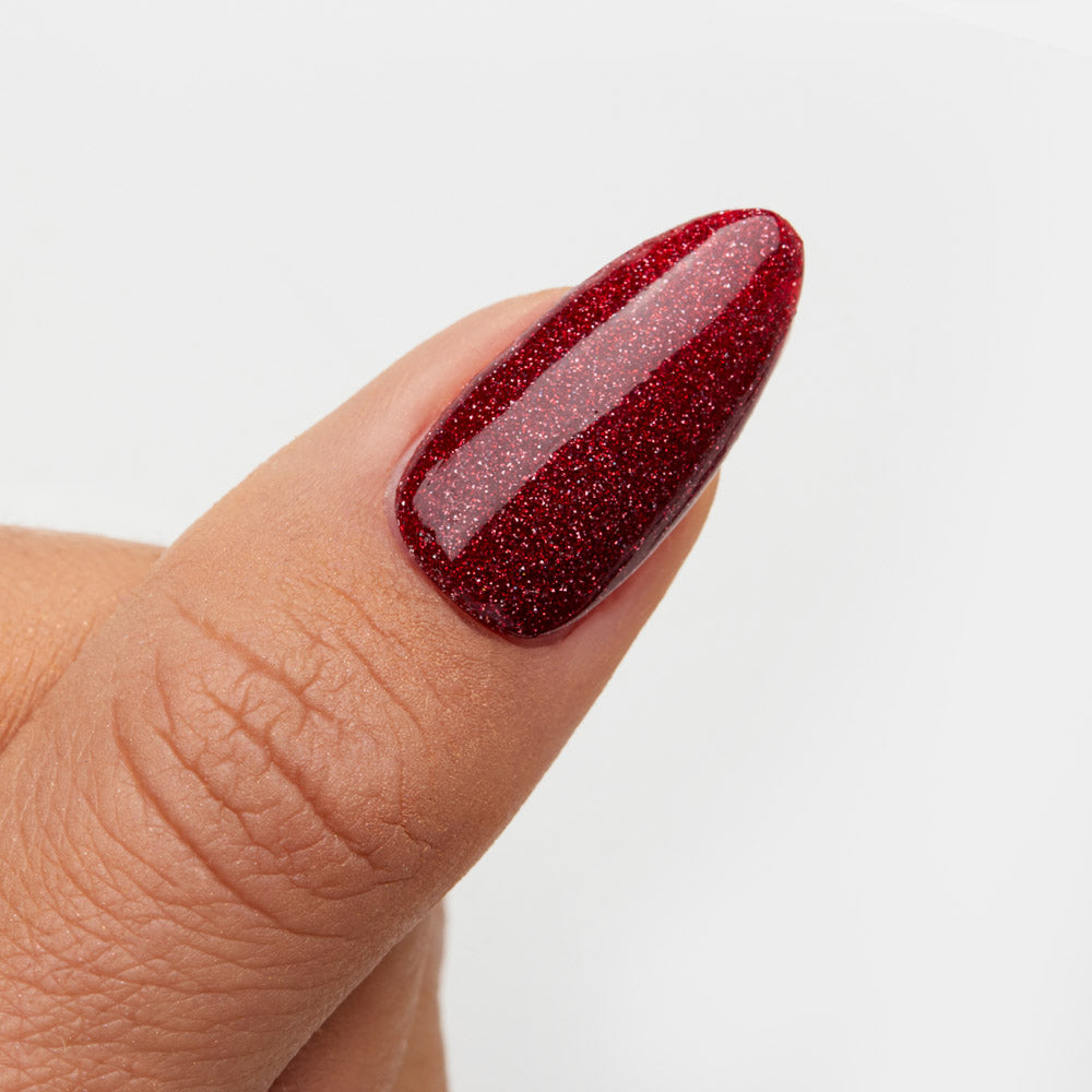 Gelous Blood Lust gel nail polish swatch - photographed in New Zealand