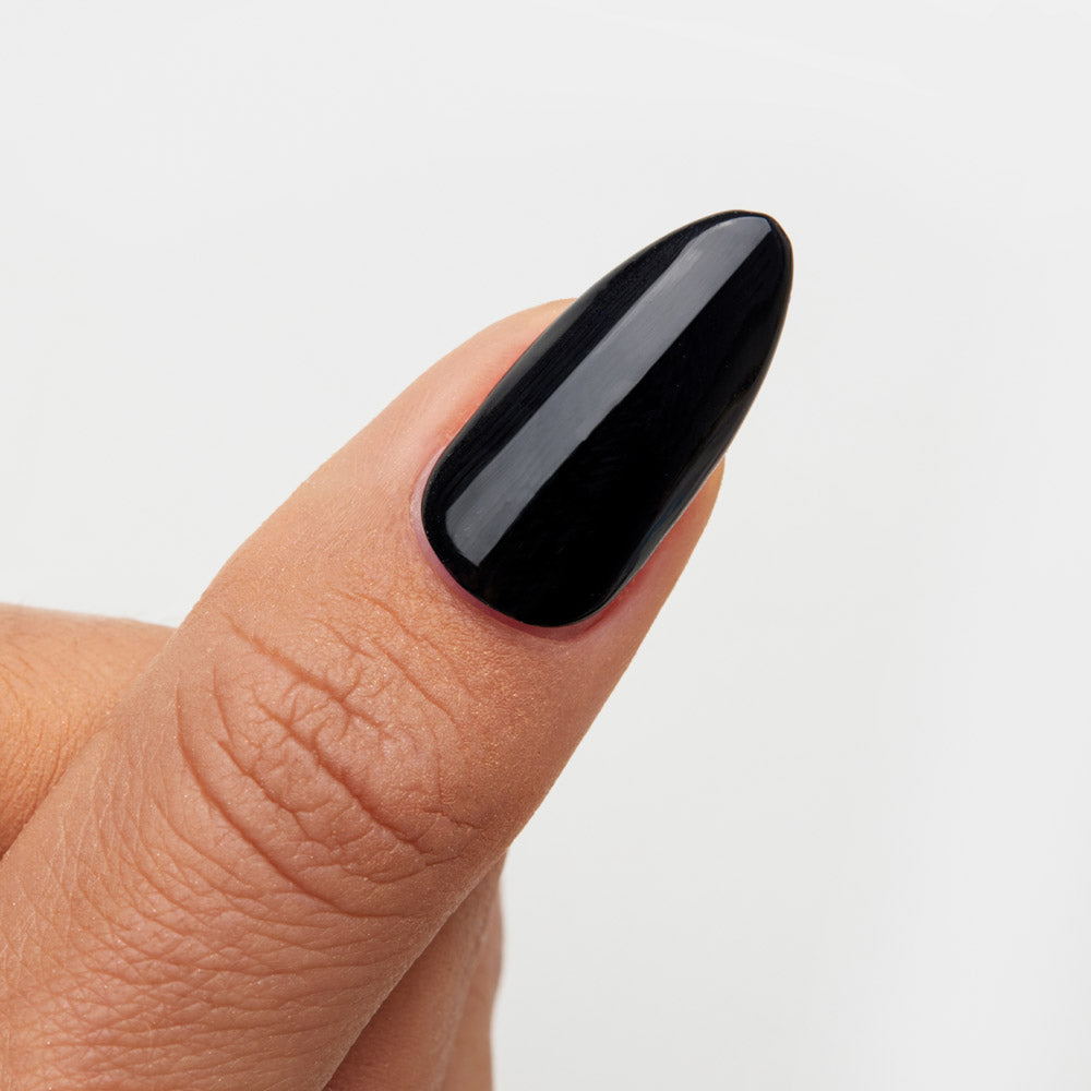 Gelous Black Out HEMA & TPO-Free gel nail polish swatch - photographed in New Zealand