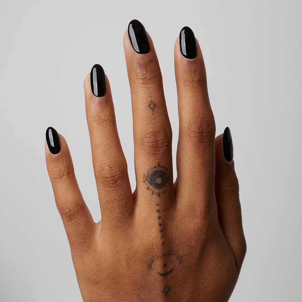 Gelous Black Out gel nail polish swatch - photographed in New Zealand