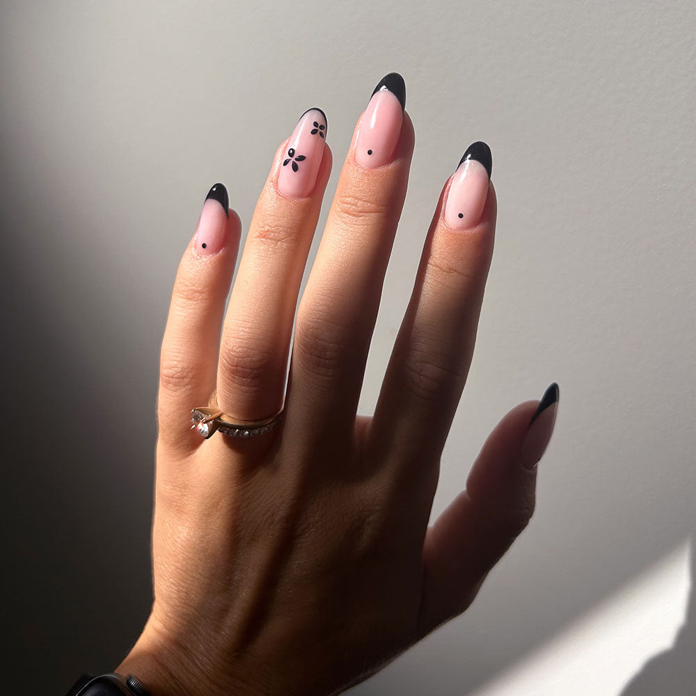 Gelous Black Out gel nail polish - photographed in New Zealand on model