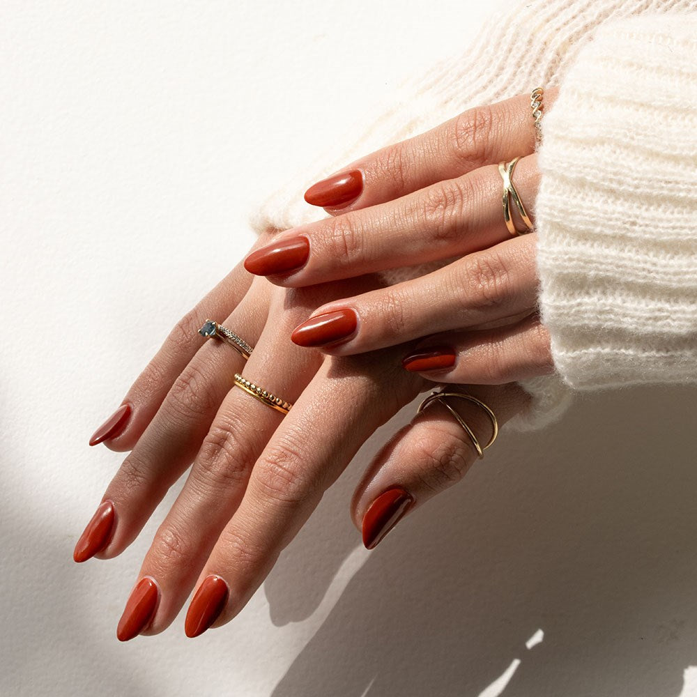 Gelous Burning Bridges gel nail polish swatch - photographed in New Zealand