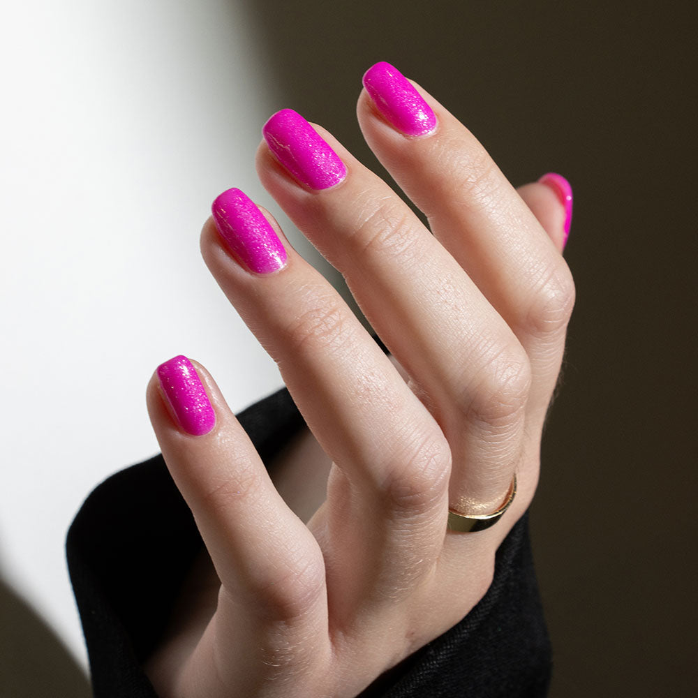 Gelous Back to the Fuchsia gel nail polish swatch - photographed in New Zealand