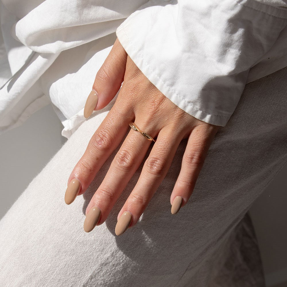 Gelous Cliff Hanger HEMA & TPO Free gel nail polish swatch - photographed in New Zealand on model