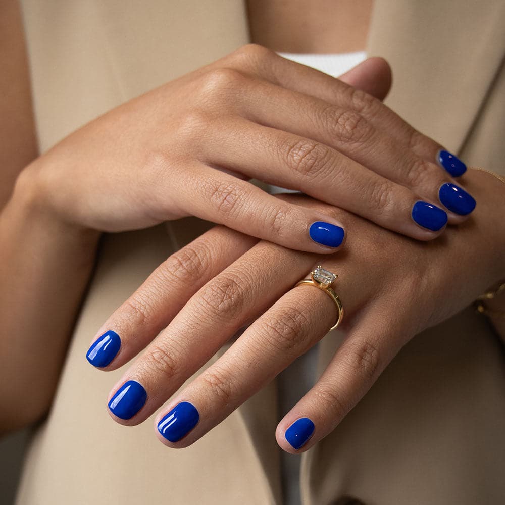 Gelous Cobalt gel nail polish - photographed in New Zealand on model