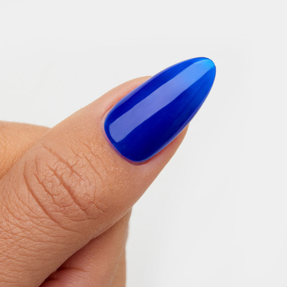 Gelous Cobalt gel nail polish swatch - photographed in New Zealand