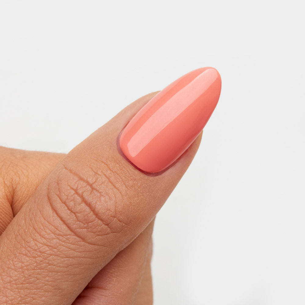 Gelous Coral's Reef gel nail polish swatch - photographed in New Zealand